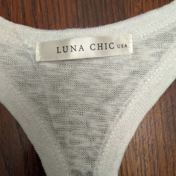 Luna Chic sz M Aztec print racerback tank - Picture 6 of 7